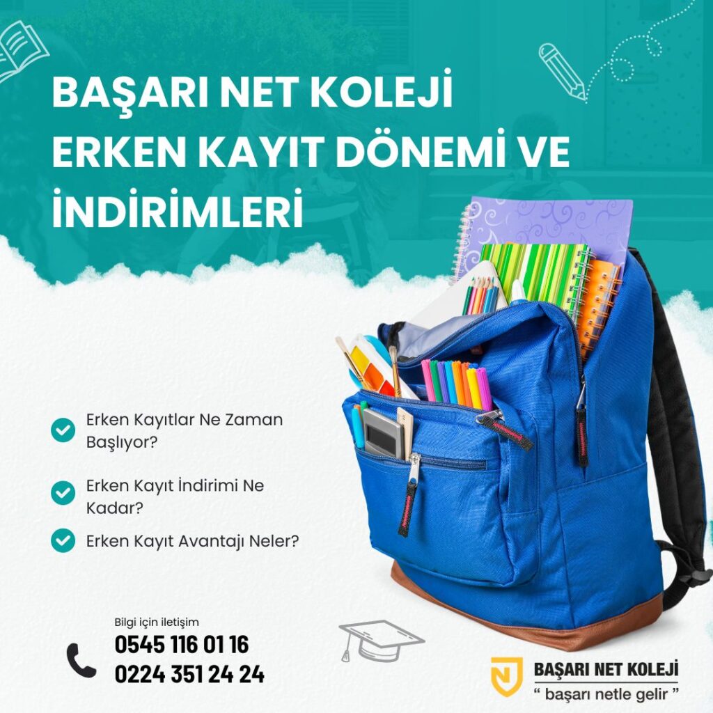 Bursa Erken Kayıt Özel Okul Avantajları 2026 Başarı Net Koleji